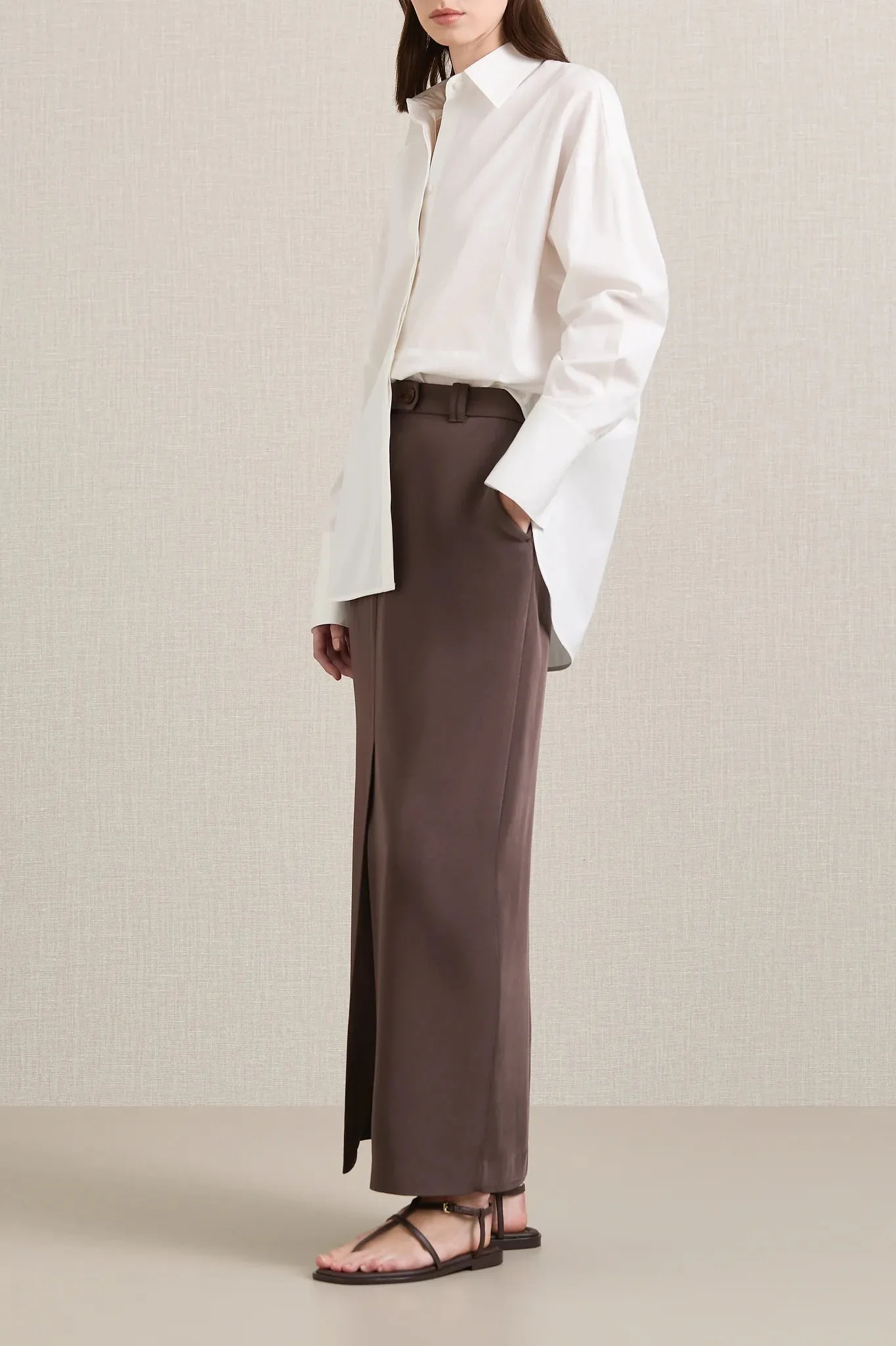 A Emery Linter Shirt in Parchment