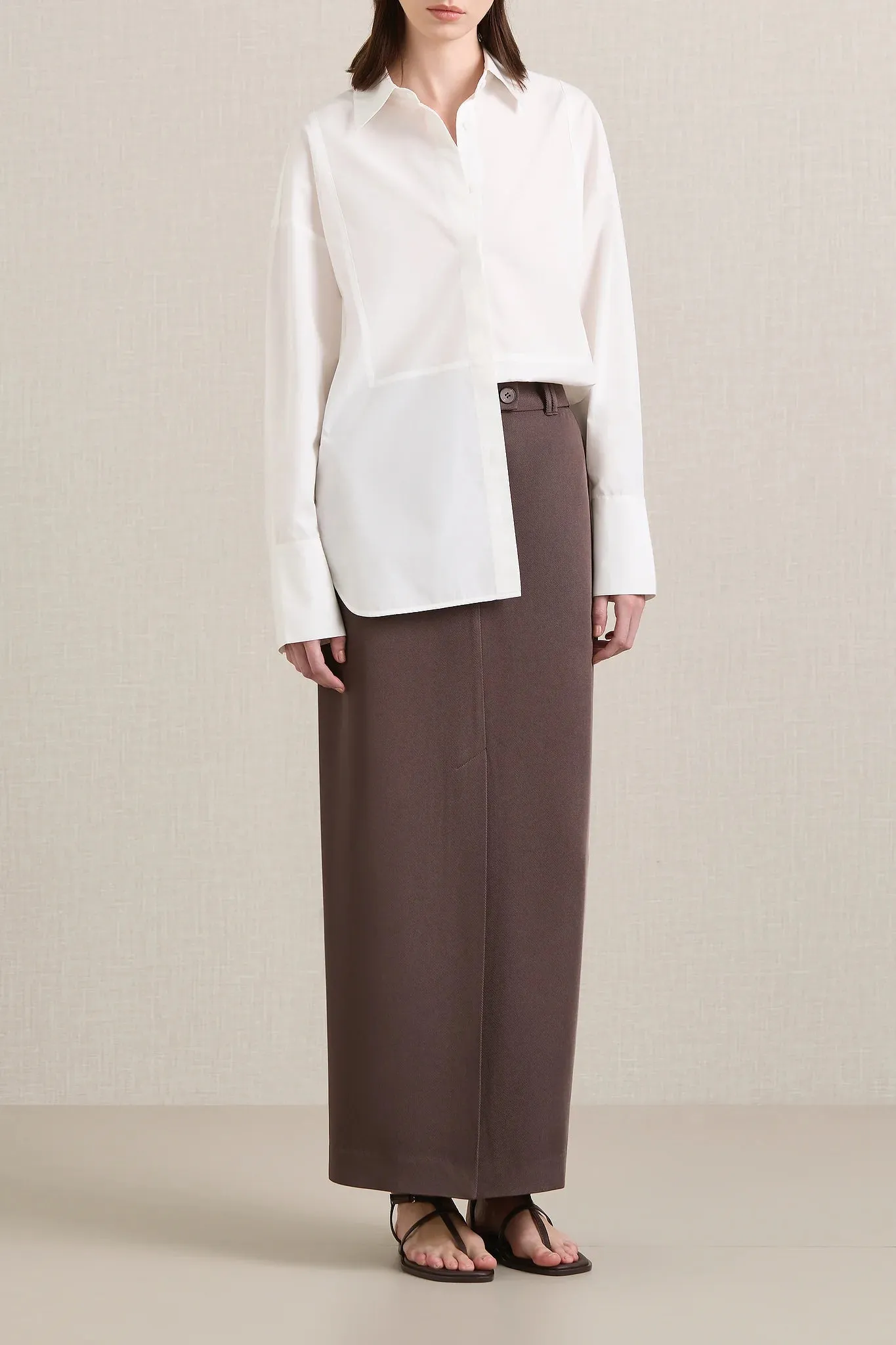 A Emery Linter Shirt in Parchment