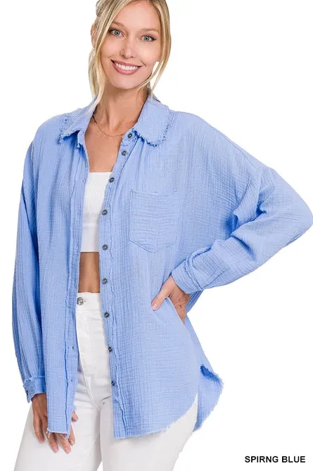 Bluebonnet Oversized Blouse