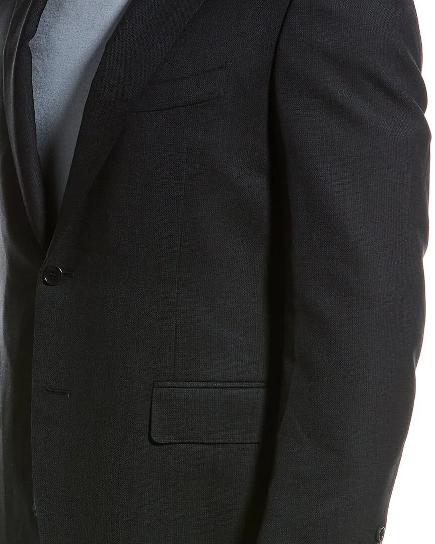 Canali Wool-Blend Suit With Flat Front Pant