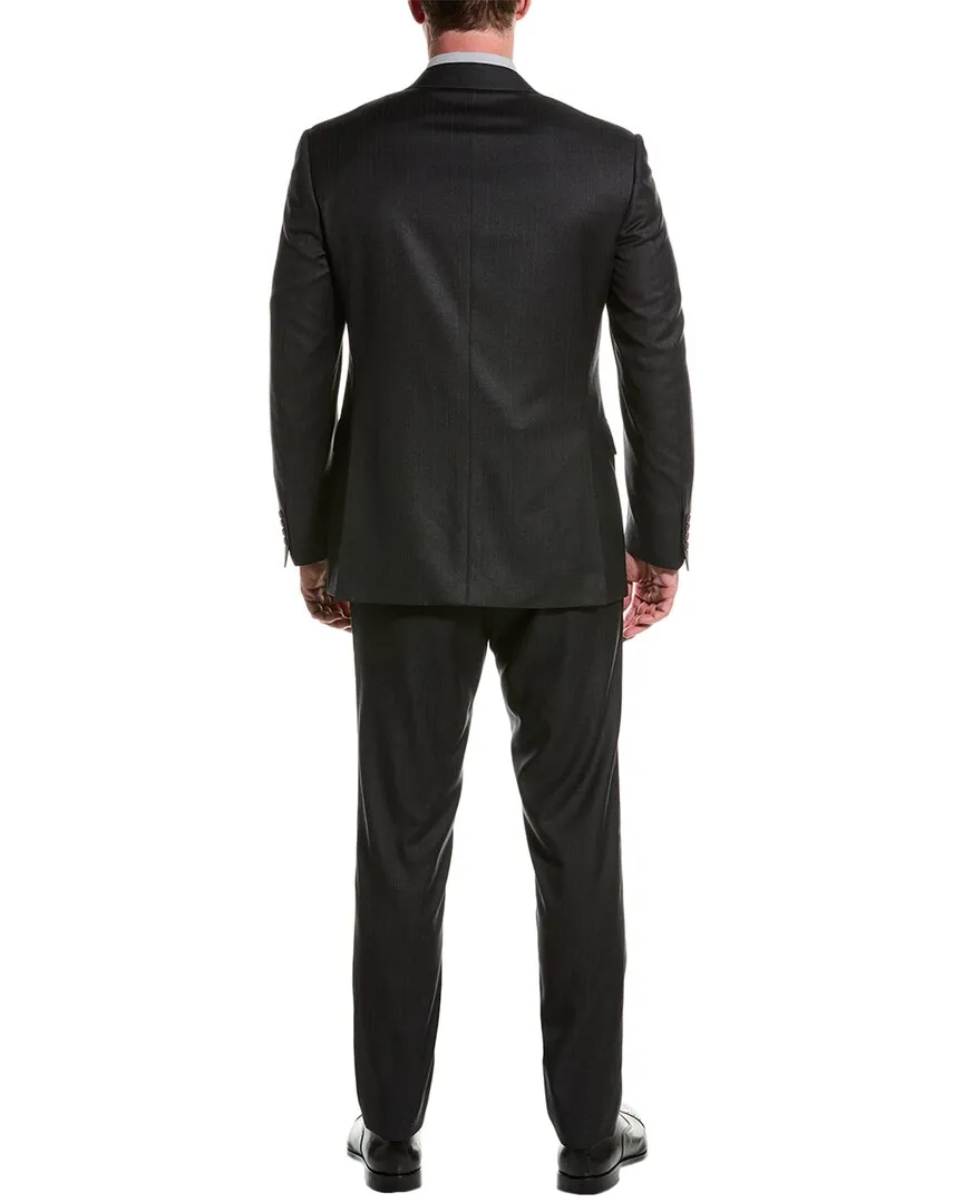 Canali Wool Suit With Flat Front Pant