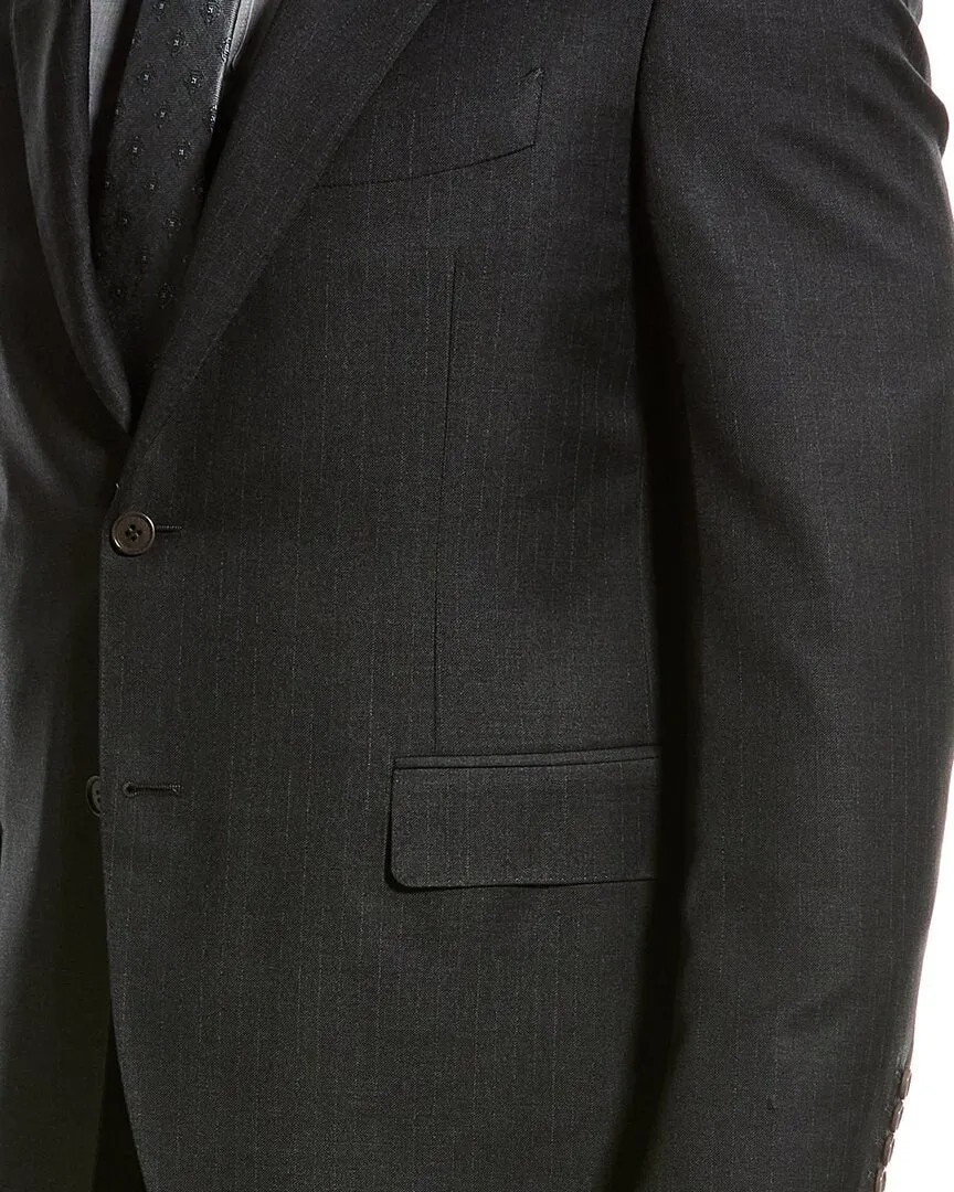 Canali Wool Suit With Flat Front Pant
