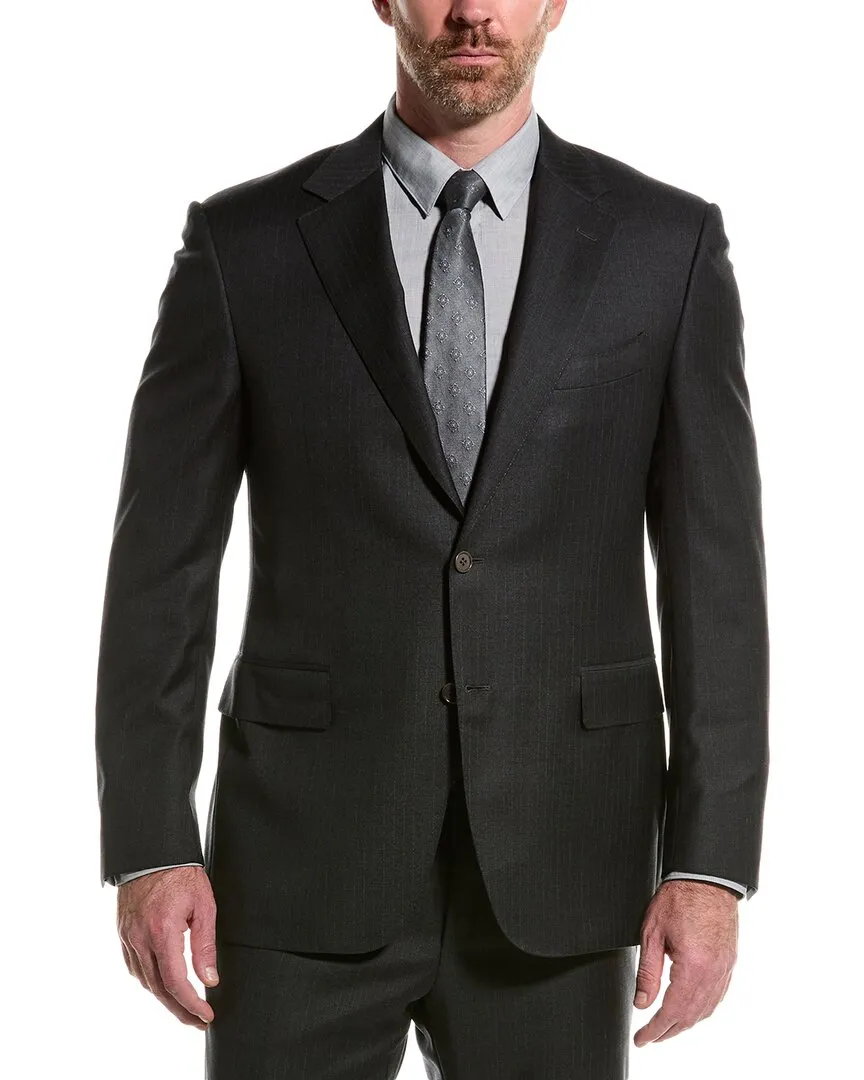 Canali Wool Suit With Flat Front Pant