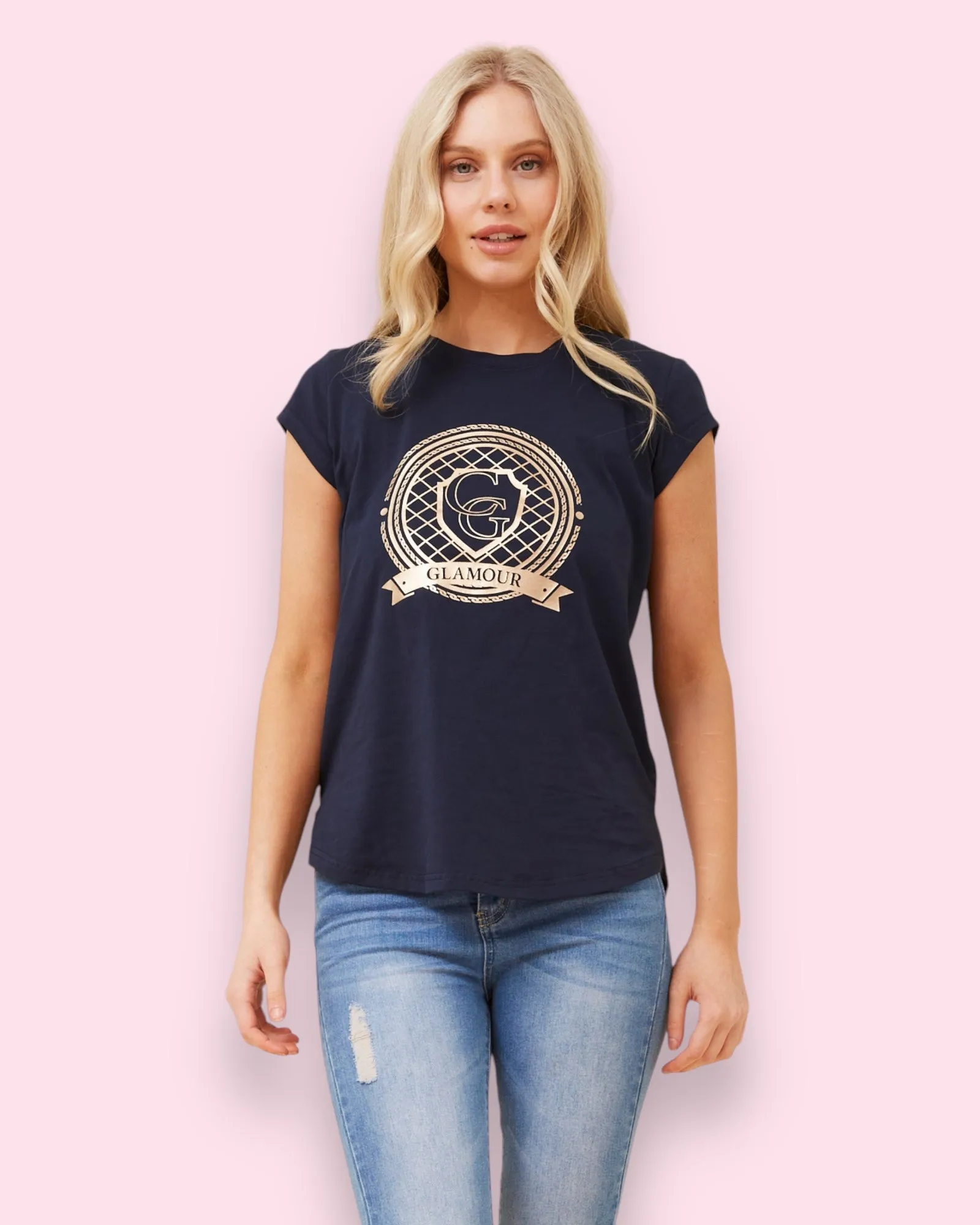 CG Glamour Tee - Navy