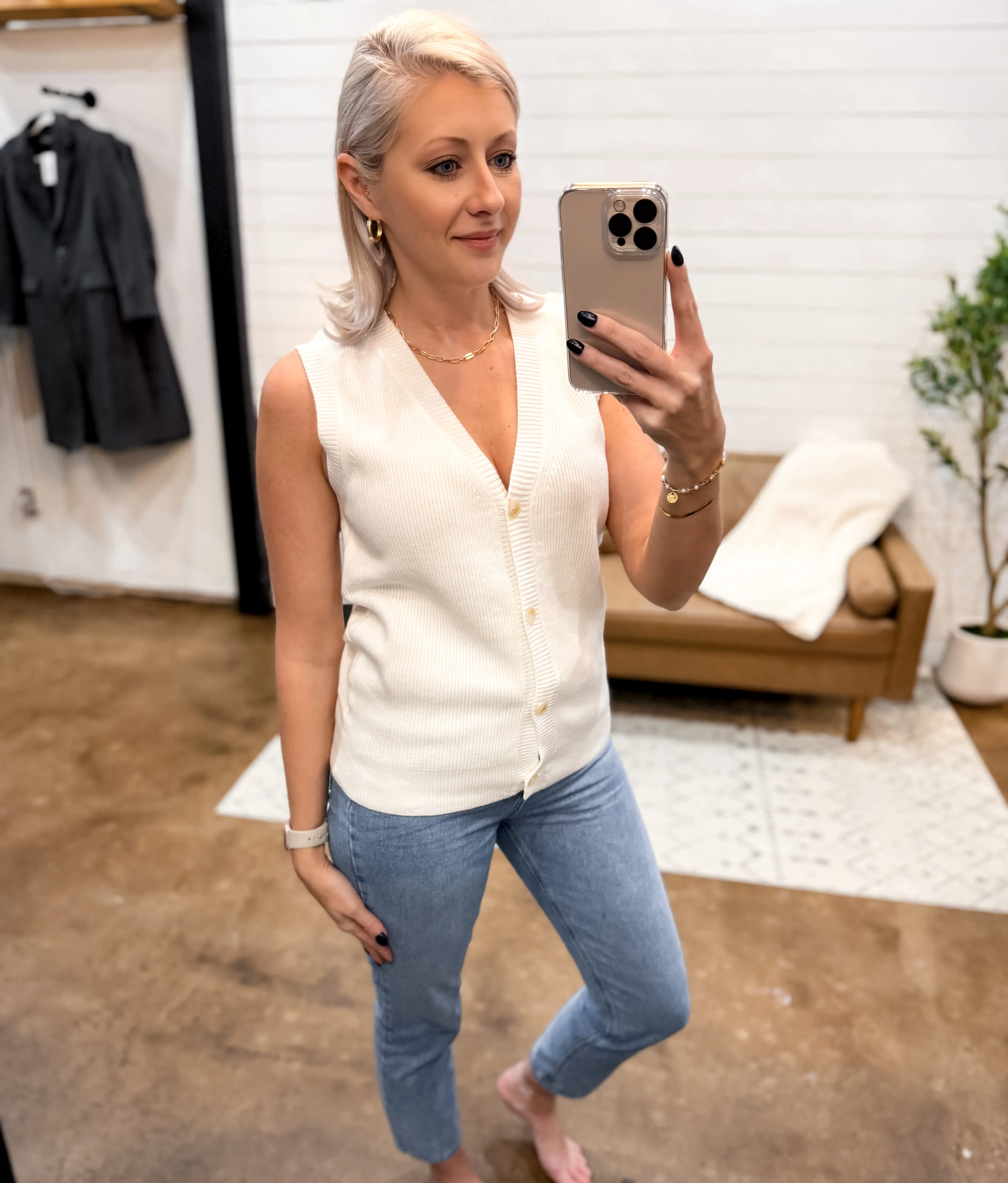 Classic Sweater Vest - Button Up