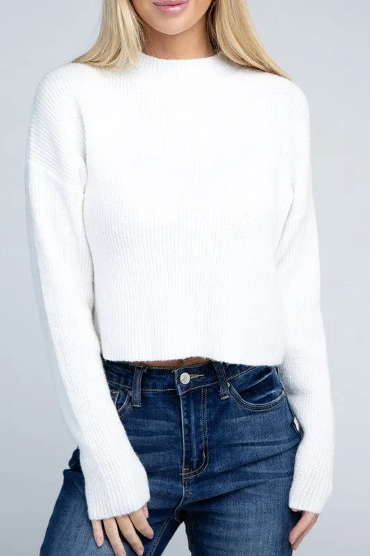 Cozy Mock Neck Long Sleeve Pullover Sweater