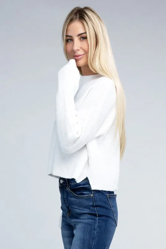 Cozy Mock Neck Long Sleeve Pullover Sweater