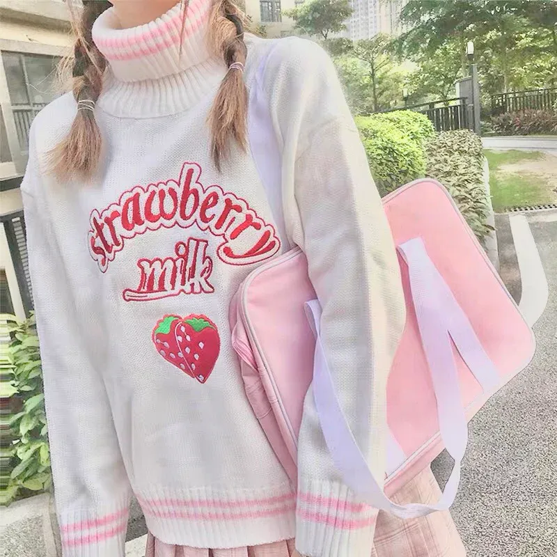 Cute Strawberry Fleece Sweater
