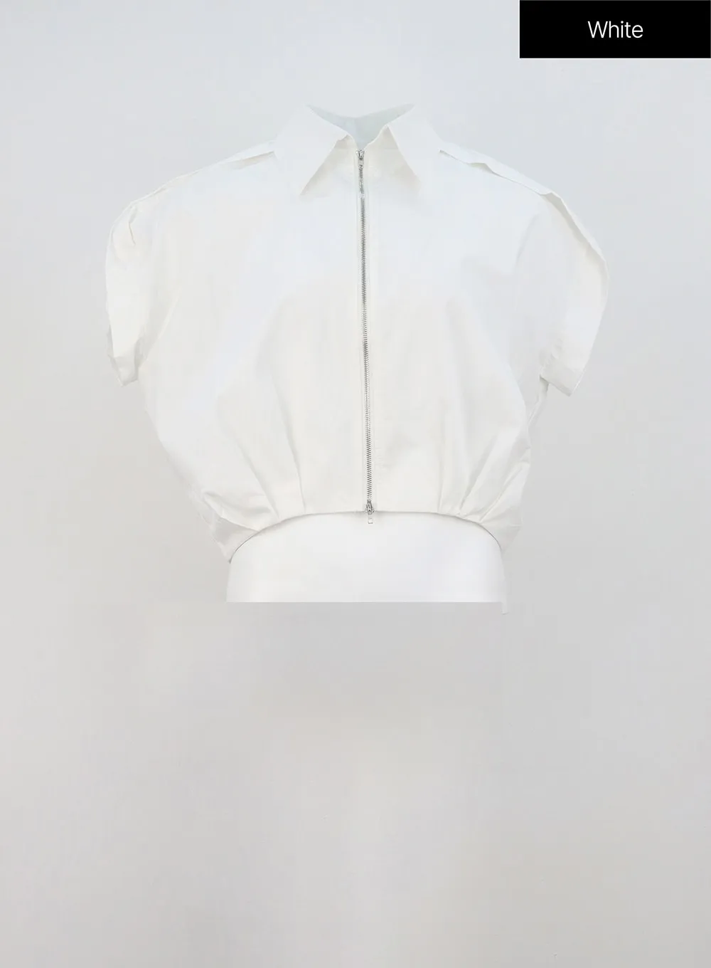 Drop Shoulder Zip-Up Shirt OU314