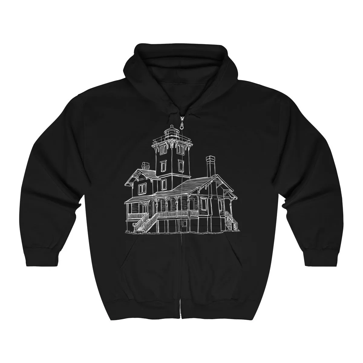 Hereford Inlet Light - Unisex Heavy Blend™ Full Zip Hooded Sweatshirt