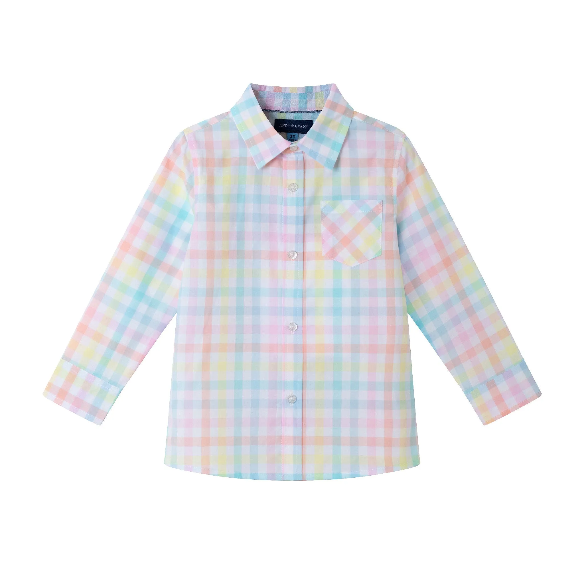 Kids (2-7) Bright Pastel Multi Check Buttondown | Multicolor