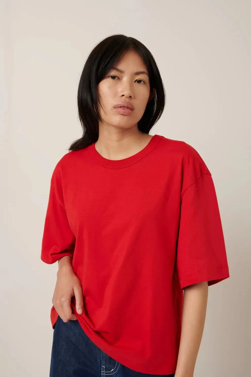 Kowtow Shadow Tee Red