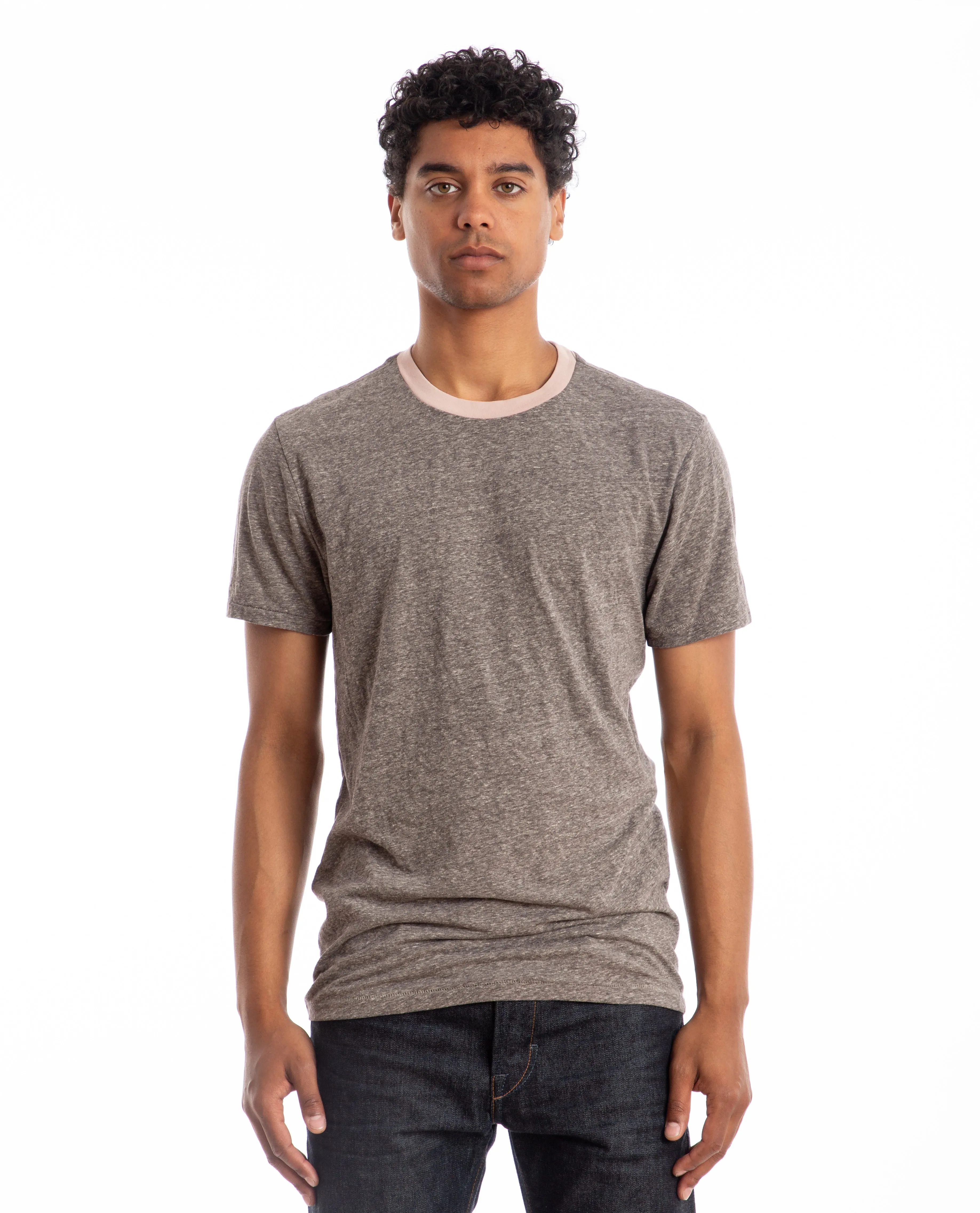 Melange Crewneck Tee Dusty Pink