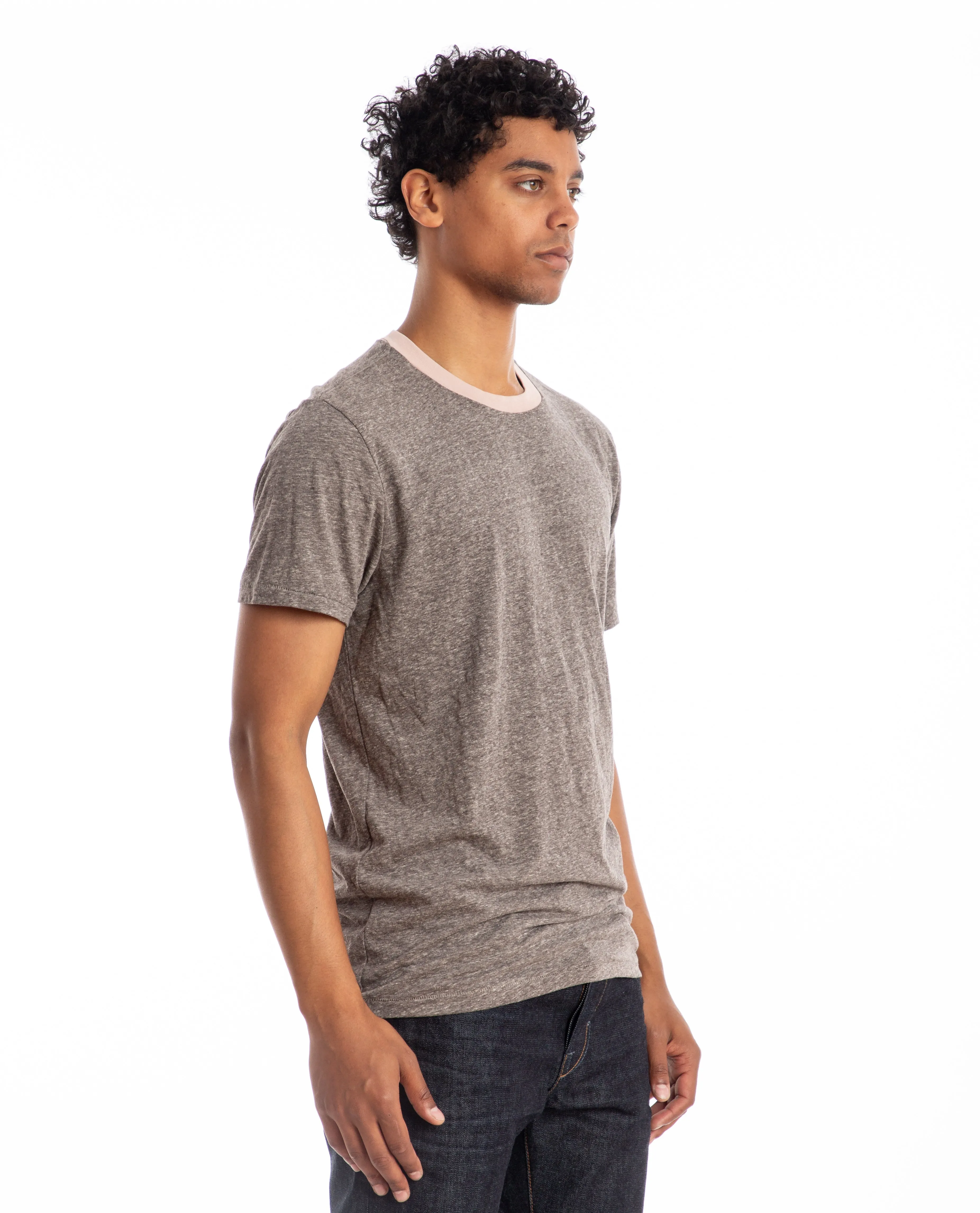 Melange Crewneck Tee Dusty Pink