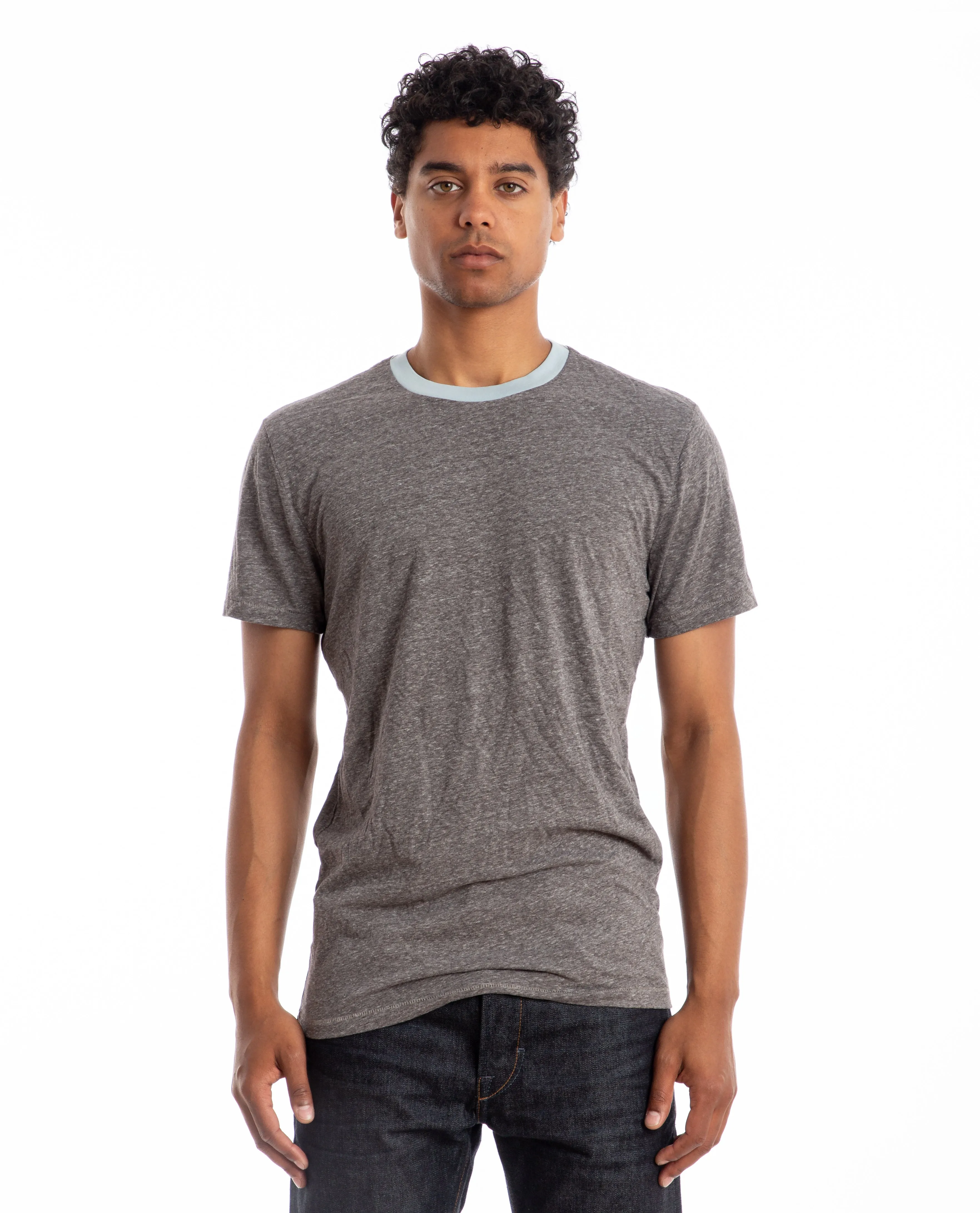 Melange Crewneck Tee Light Blue