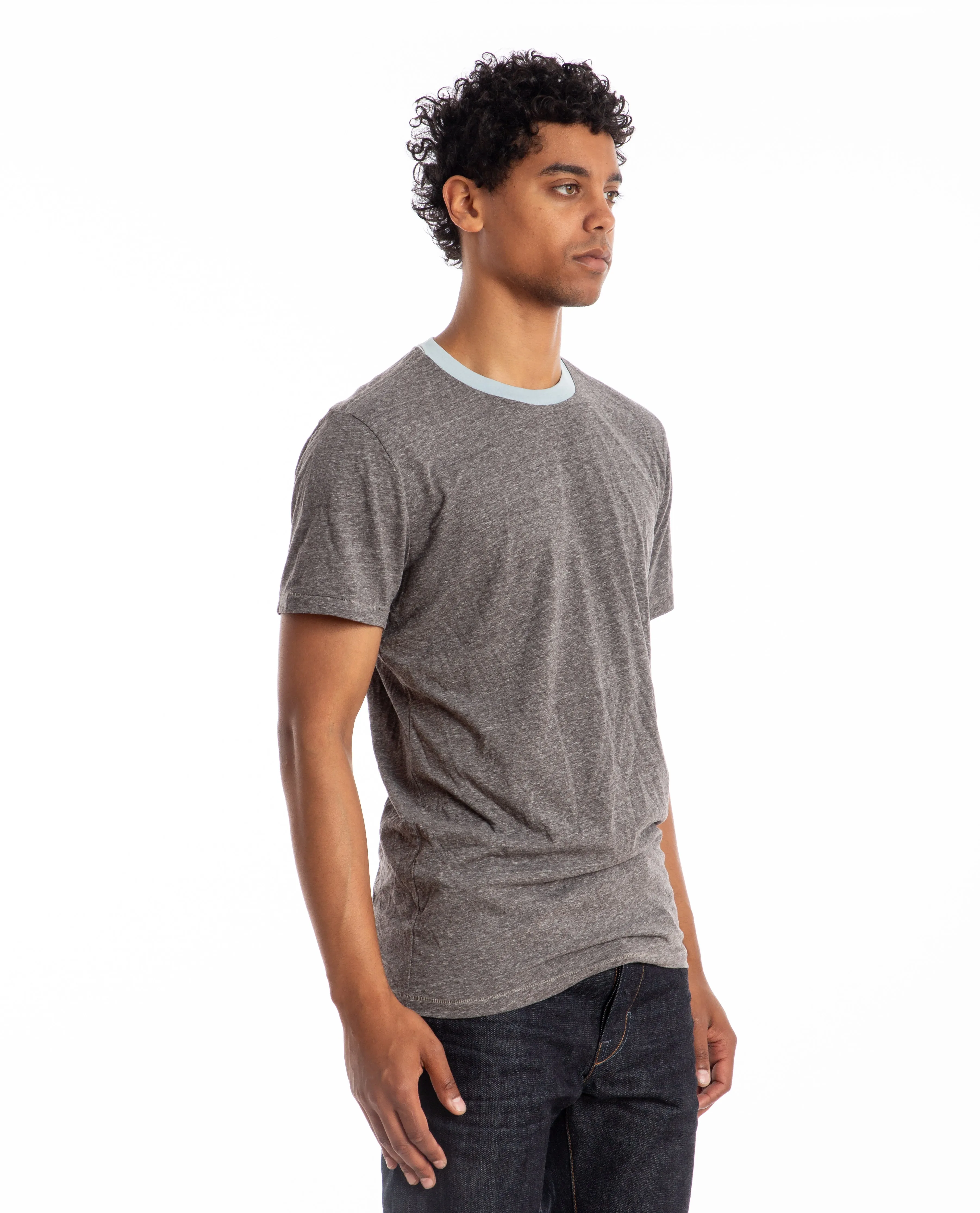 Melange Crewneck Tee Light Blue