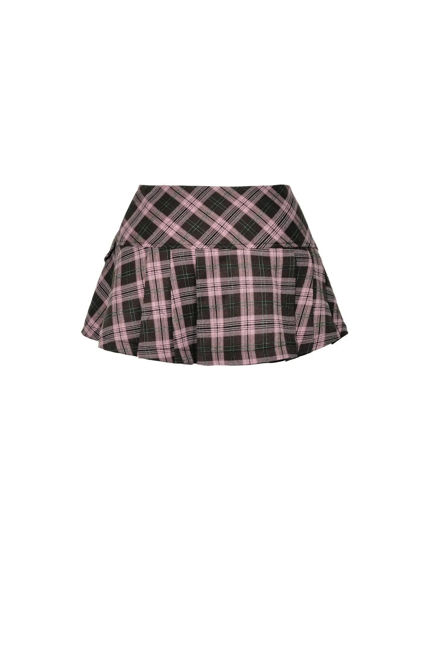 Punk Pink Plaid Mini Skirt KW374