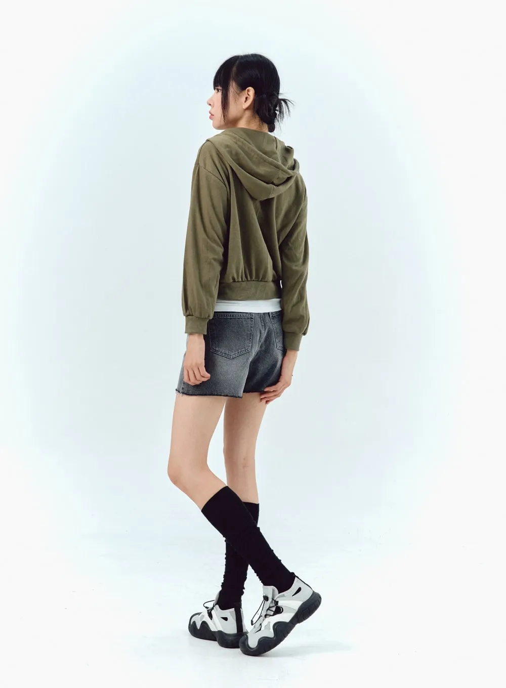 Two-Way Zip-Up Hoodie IG304