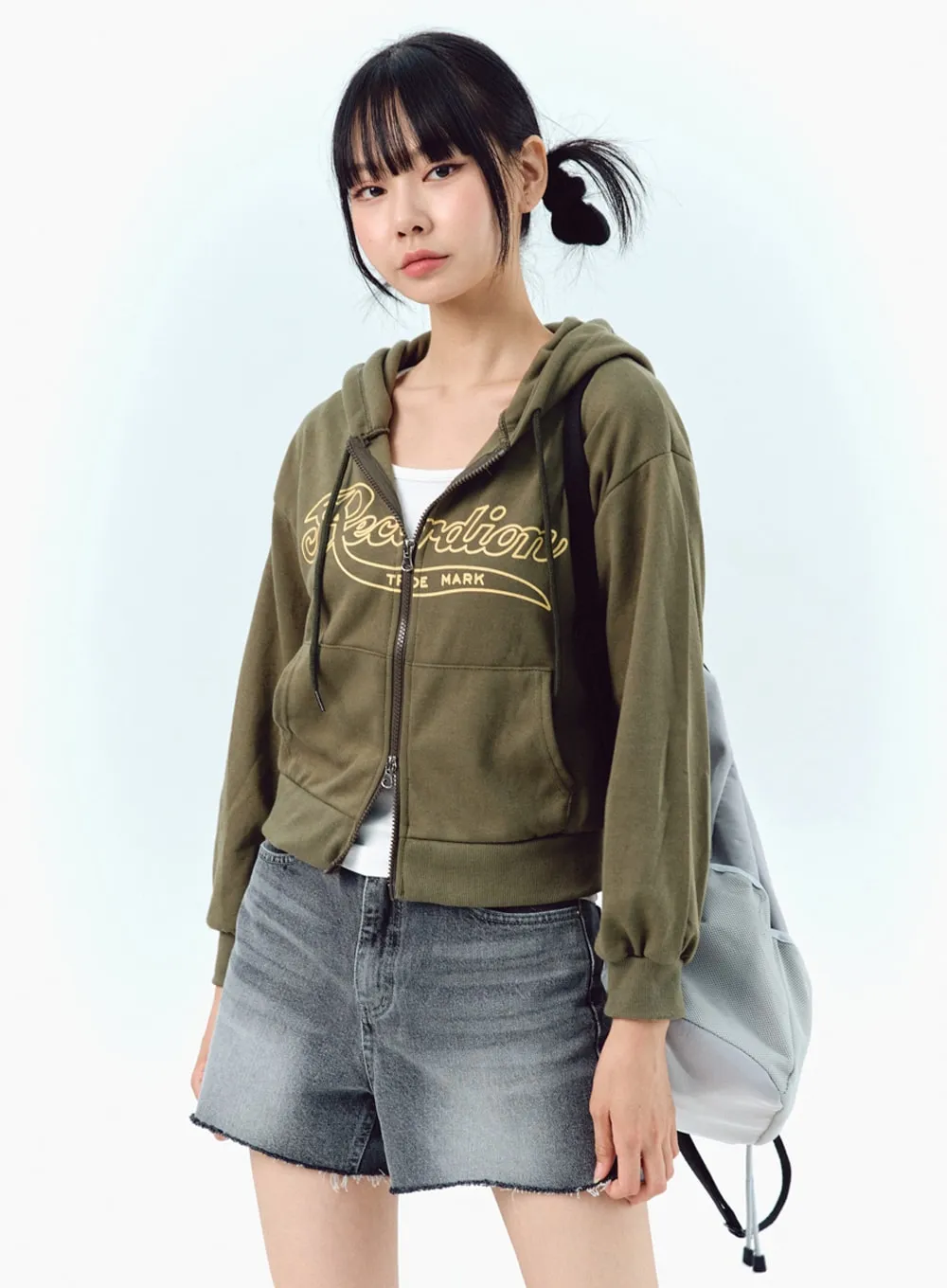Two-Way Zip-Up Hoodie IG304