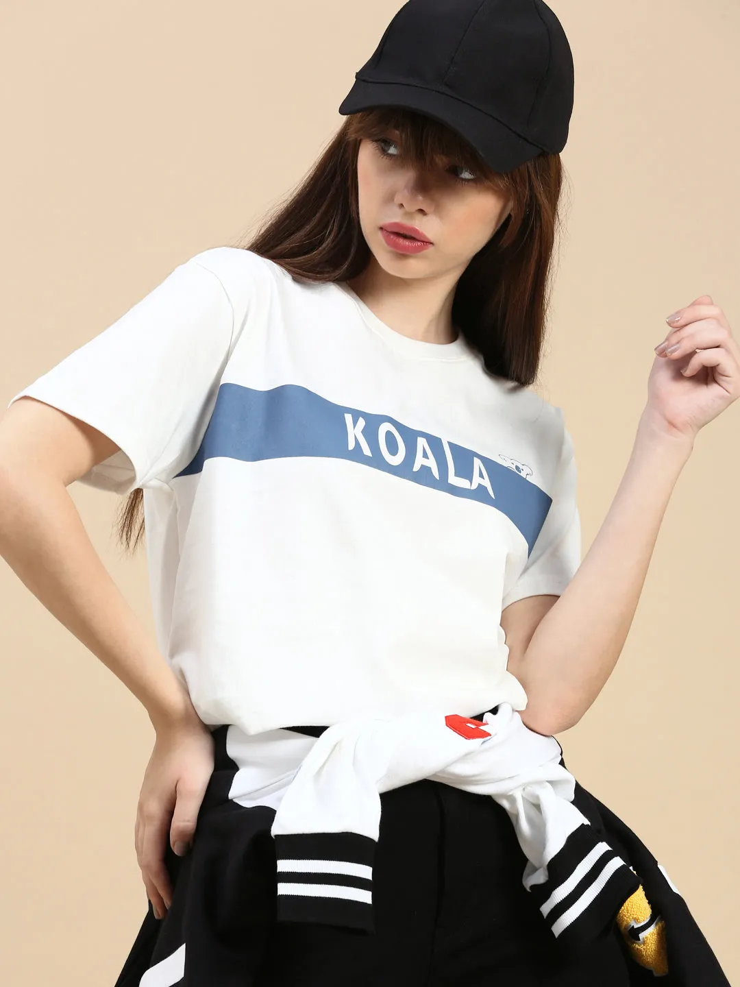 Unisex Regular Fit Crew Neck Zóni White TShirt