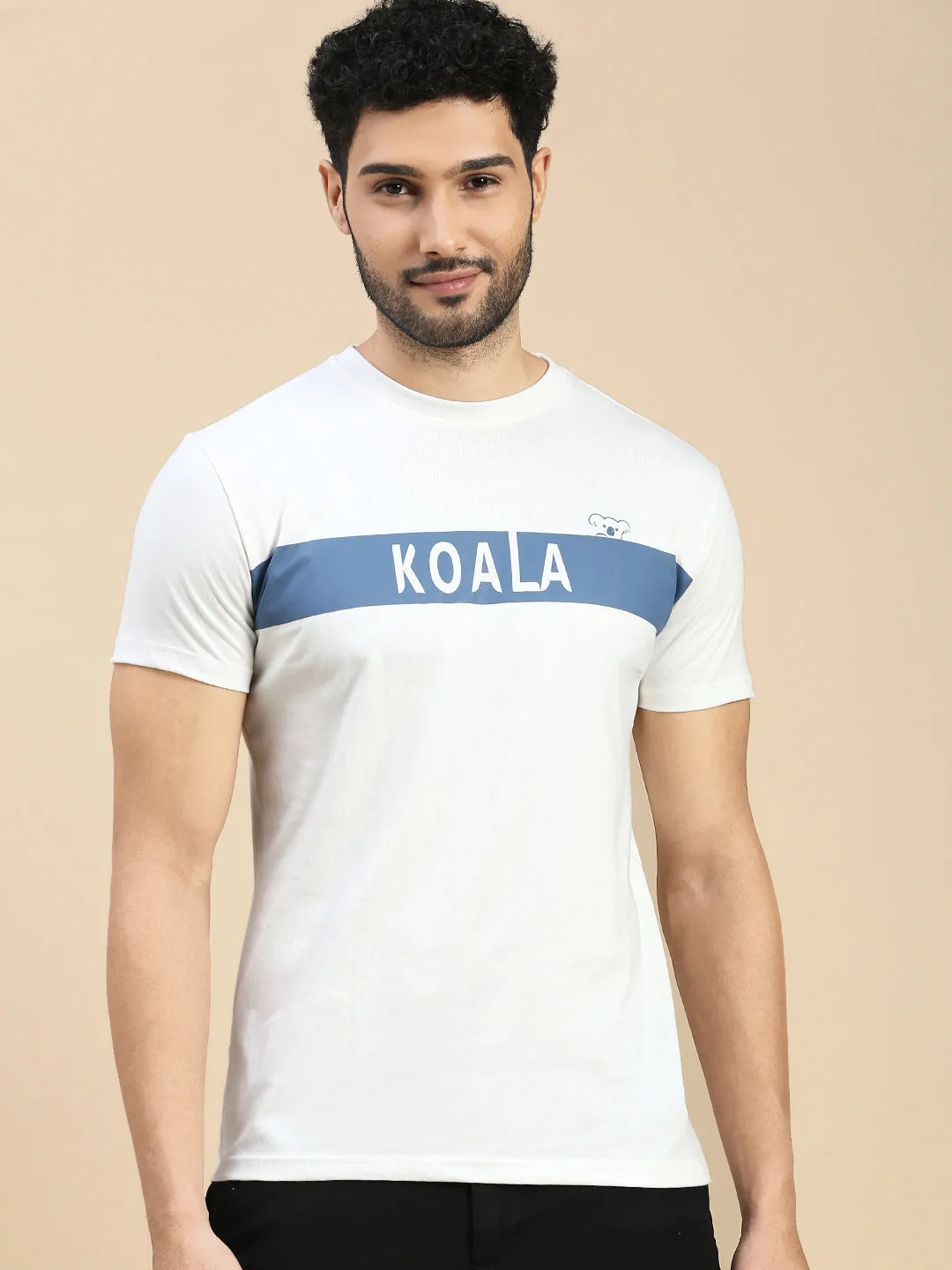 Unisex Regular Fit Crew Neck Zóni White TShirt