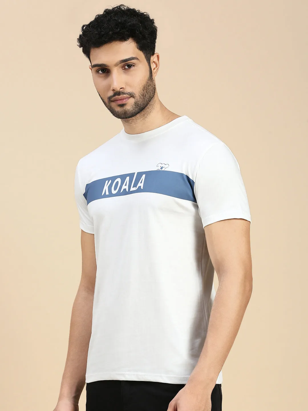Unisex Regular Fit Crew Neck Zóni White TShirt