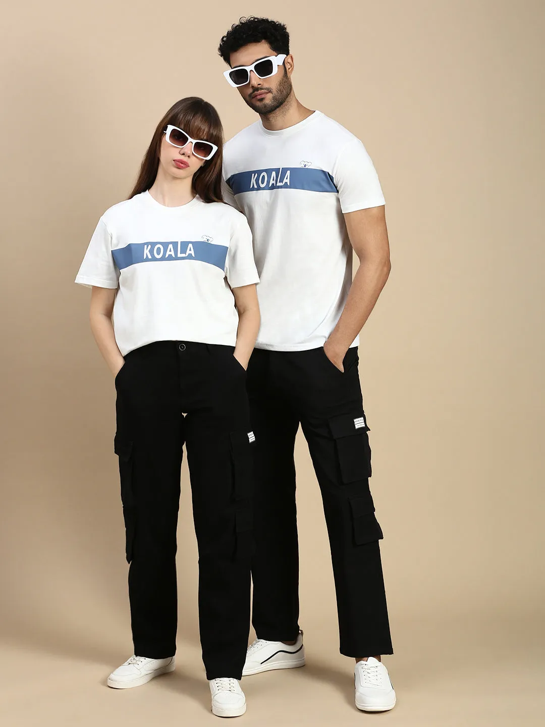 Unisex Regular Fit Crew Neck Zóni White TShirt