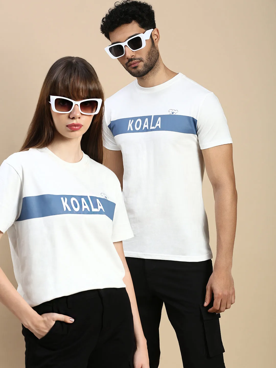 Unisex Regular Fit Crew Neck Zóni White TShirt