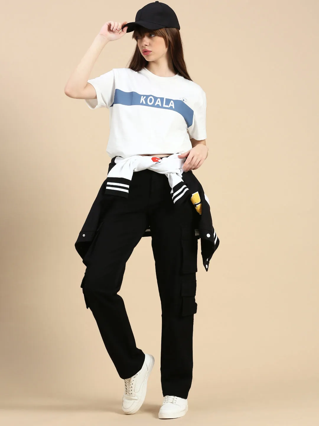 Unisex Regular Fit Crew Neck Zóni White TShirt