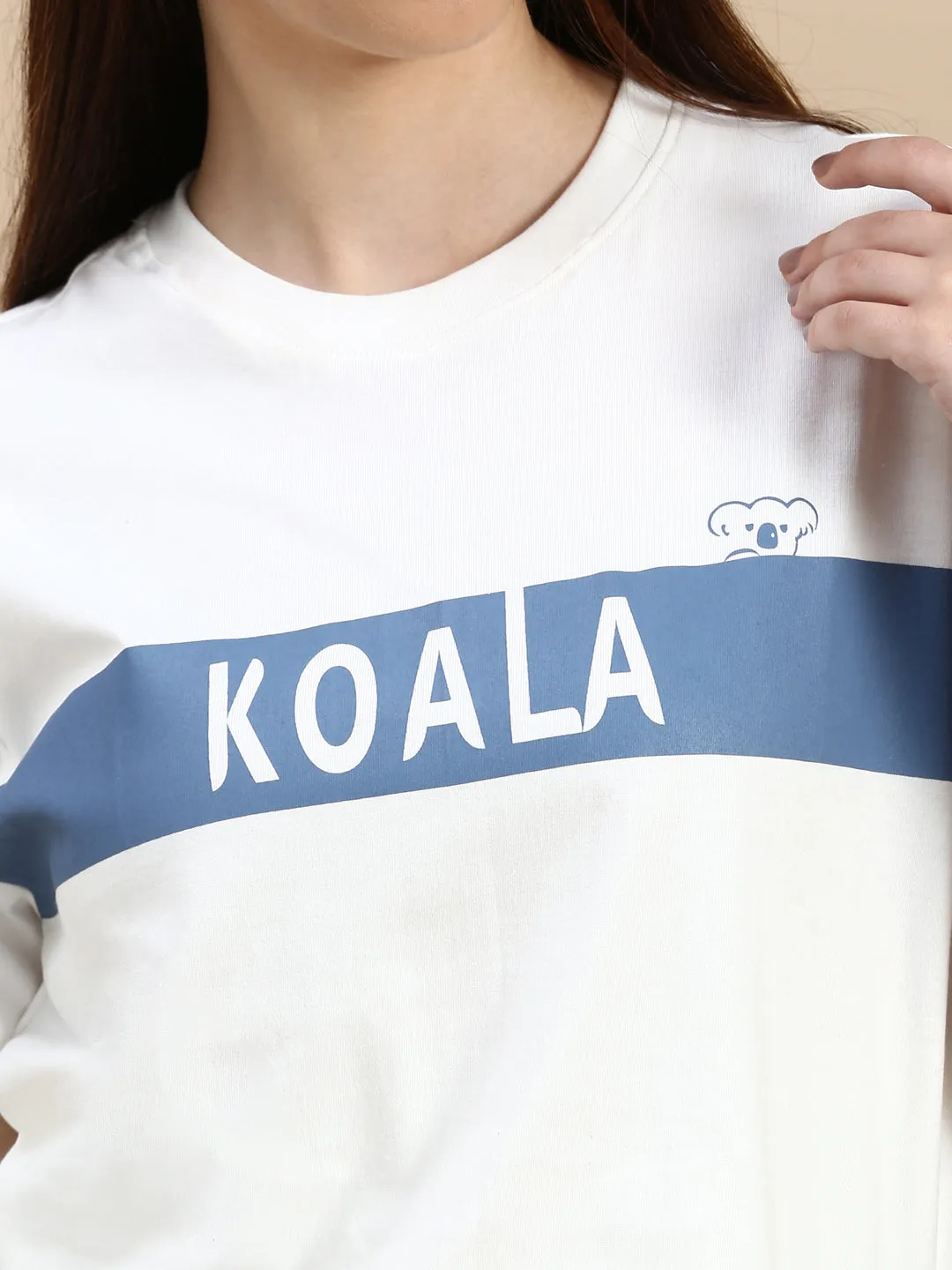Unisex Regular Fit Crew Neck Zóni White TShirt