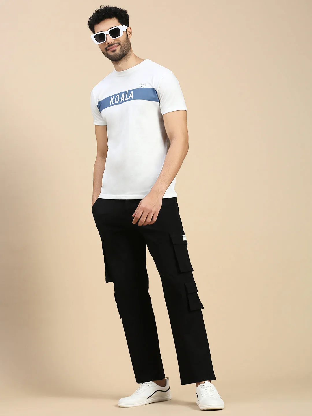 Unisex Regular Fit Crew Neck Zóni White TShirt