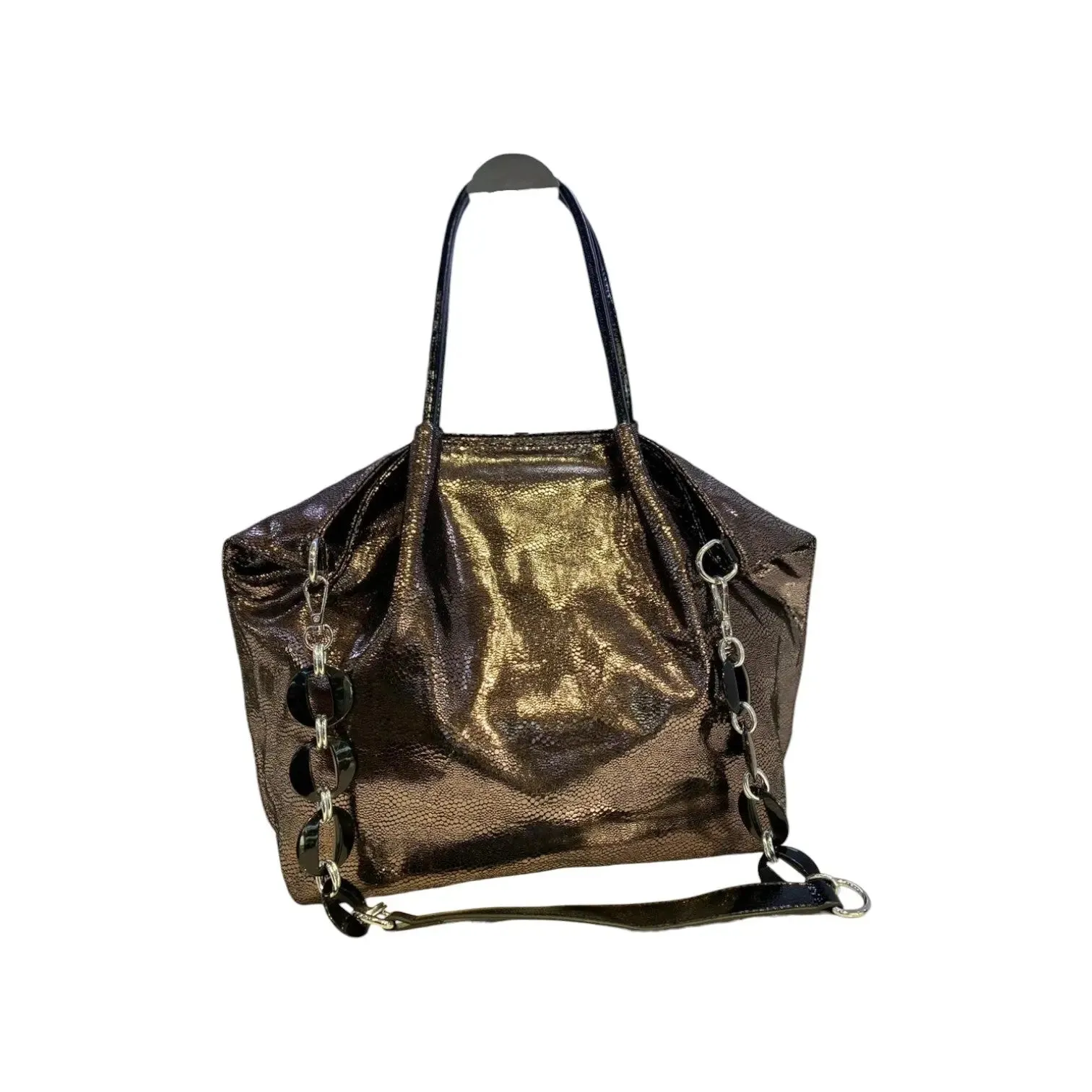 Vernika Metallic Slouchy Tote Bag