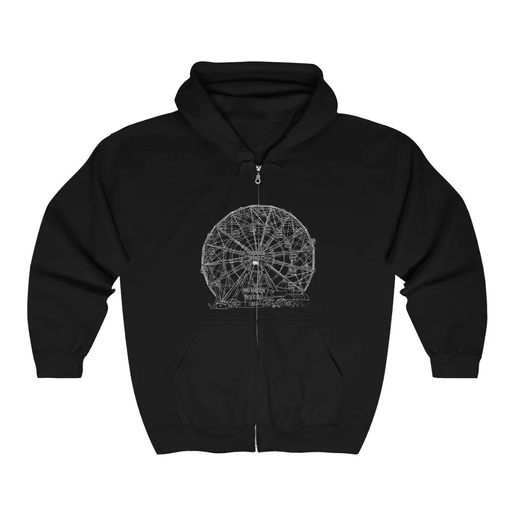 Wonder Wheel - Unisex Heavy Blend™ Full Zip Hooded Sweatshirt