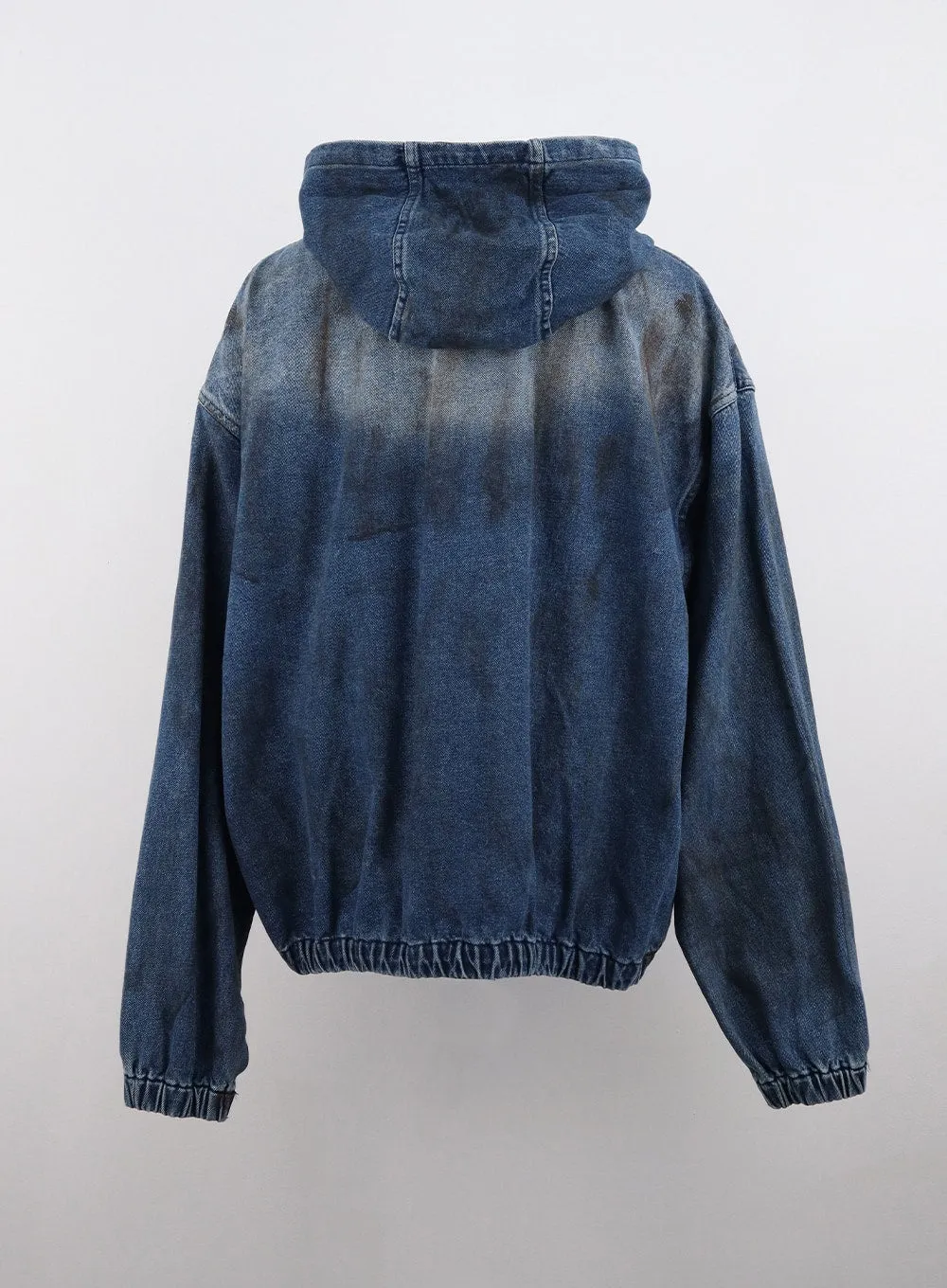 Zip-Up Denim Hooded Jacket CO323